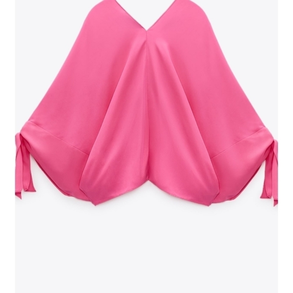 ZARA fluid tied blouse - Picture 4 of 8